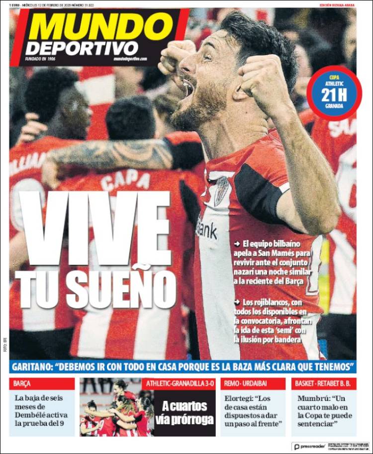Portada de Mundo Deportivo Bizkaia (Spain)