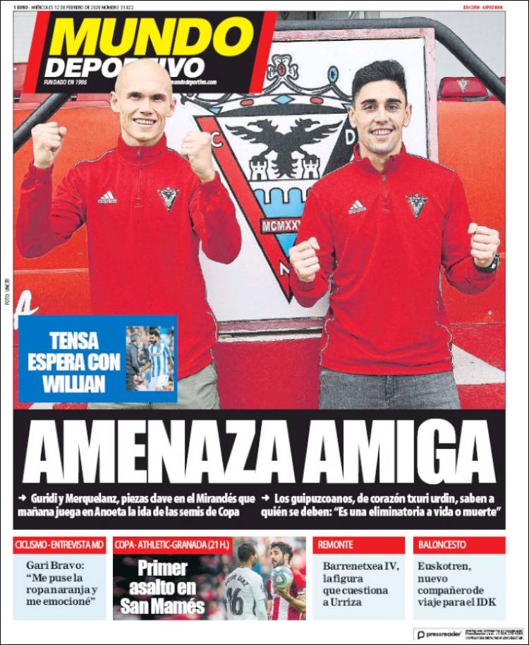 Portada de Mundo Deportivo Gipuzkoa (Spain)