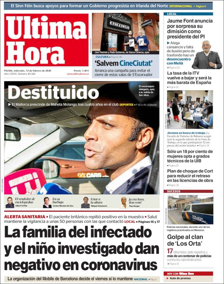 Portada de Última Hora (Spain)