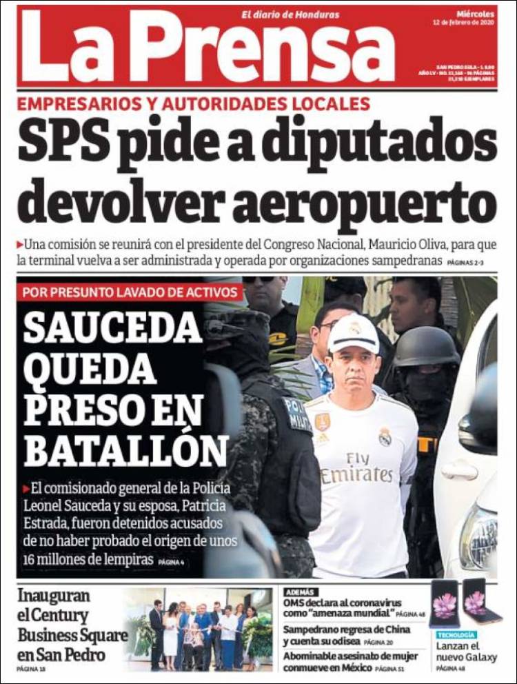 Portada de La Prensa (Honduras)