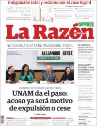 Portada de La Razón (México)