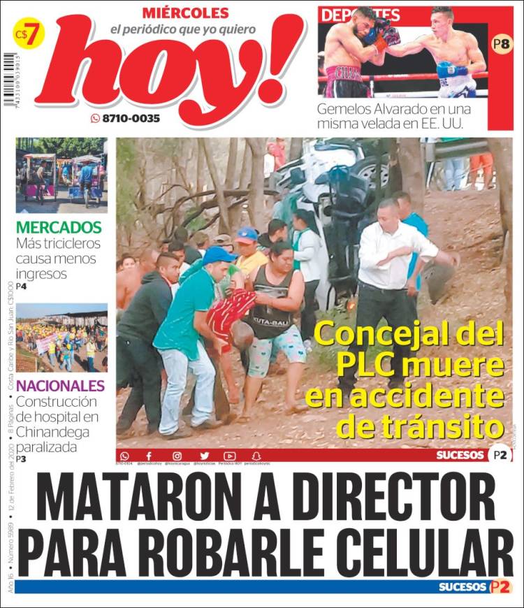 Portada de Hoy (Nicaragua)
