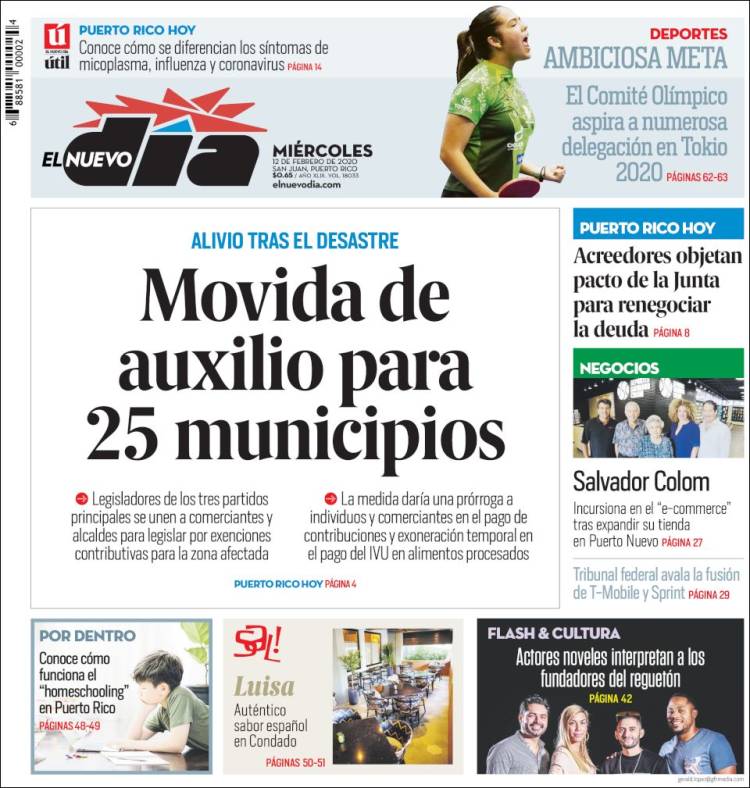 Portada de El Nuevo Día (Puerto Rico)