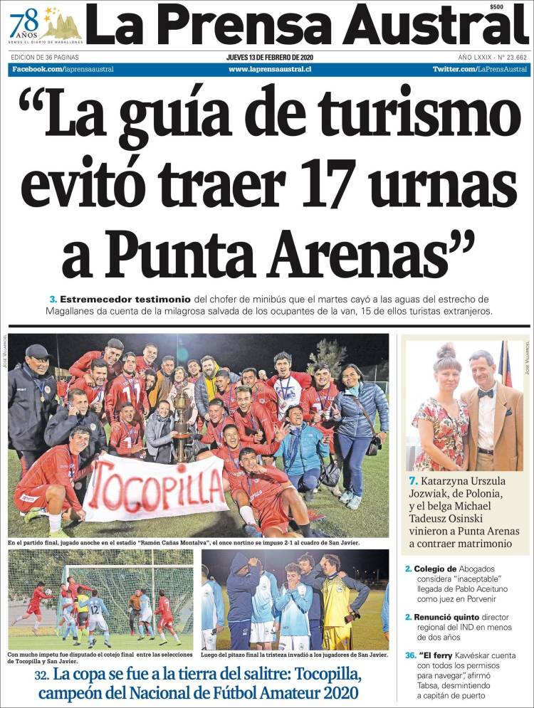 Portada de El Magallanes (Chile)