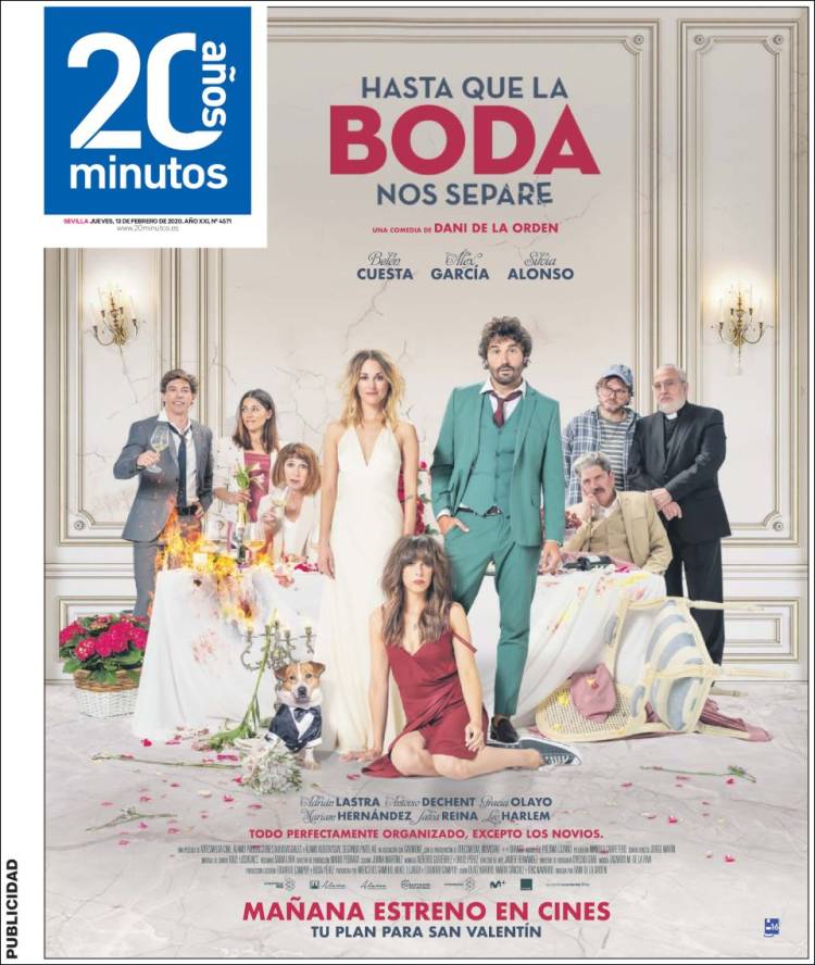 Portada de 20 Minutos - Sevilla (Espa&ntilde;a)