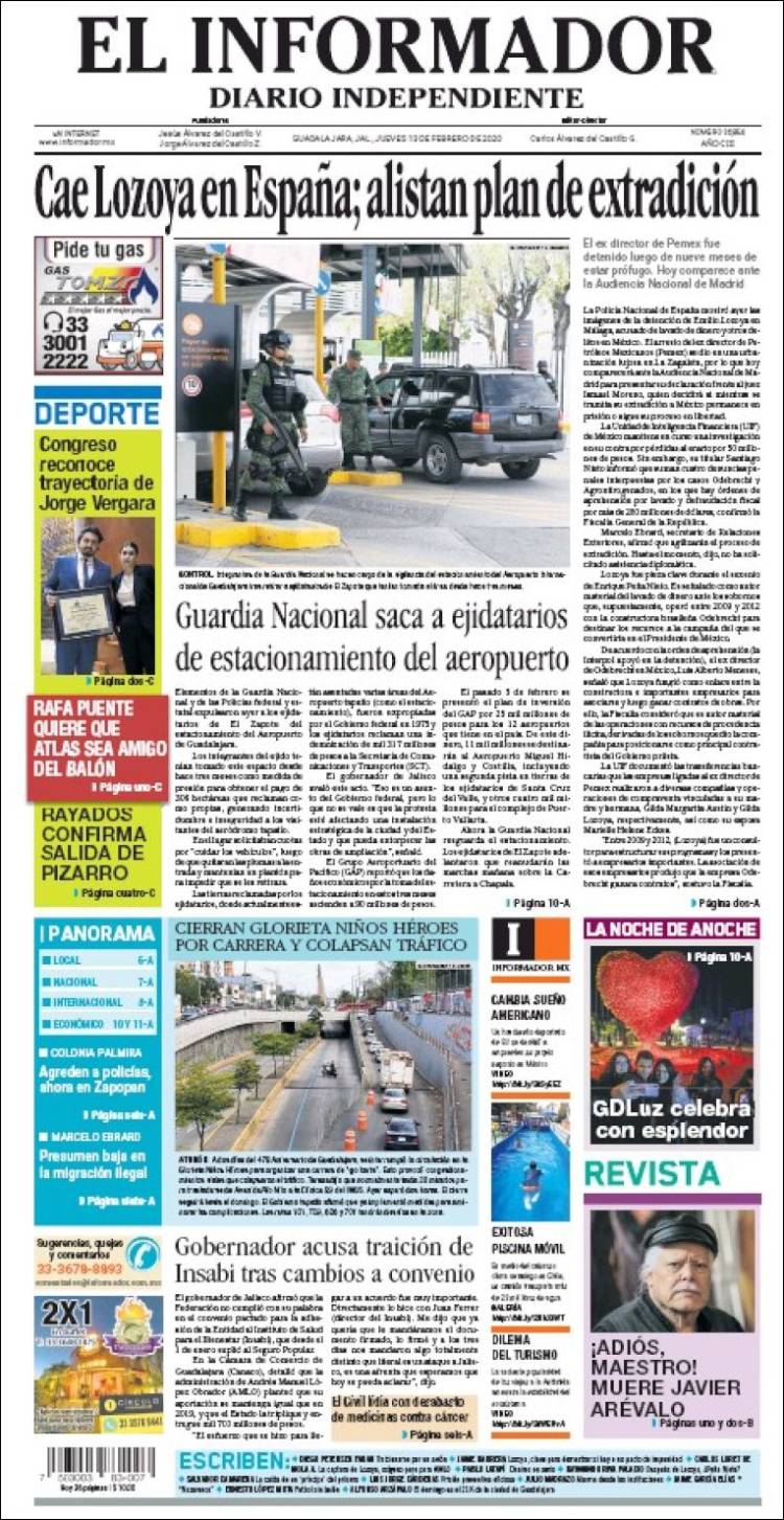 Portada de El Informador (Mexico)