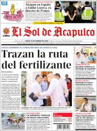 Portada de El Sol de Acapulco (México)