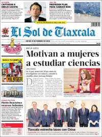 Portada de El Sol de Tlaxcala (México)