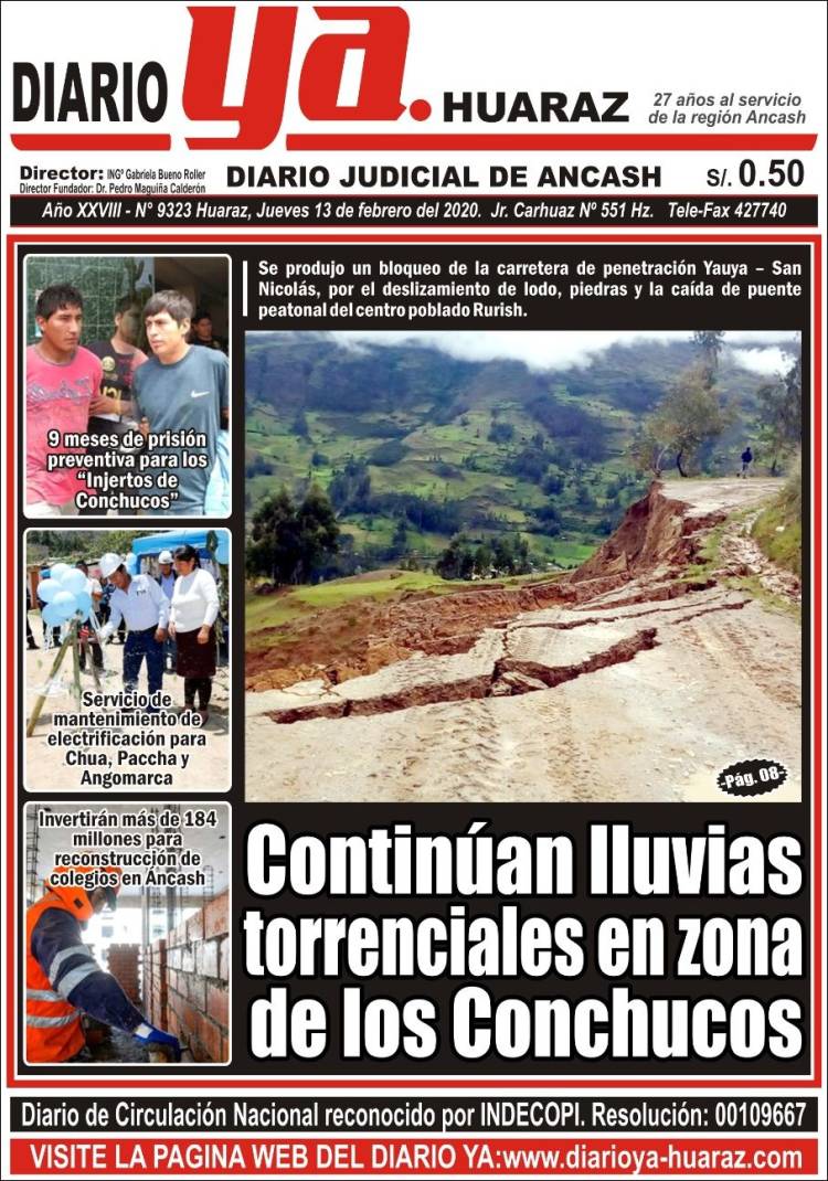 Portada de Diario Ya (Perú)