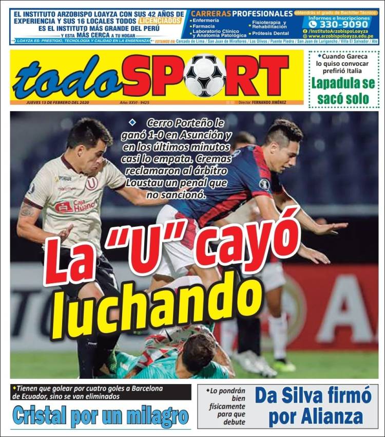 Portada de TodoSport (Perú)