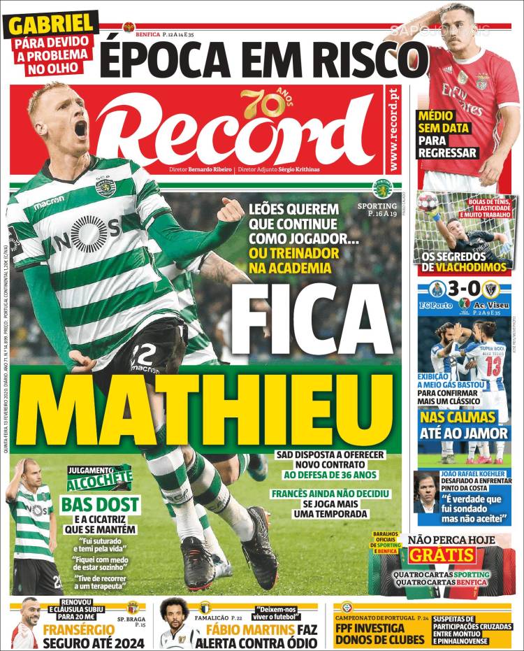 Portada de Record (Portugal)