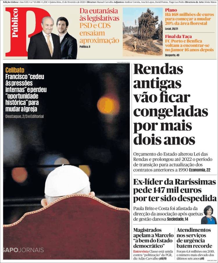Portada de Público (Portugal)