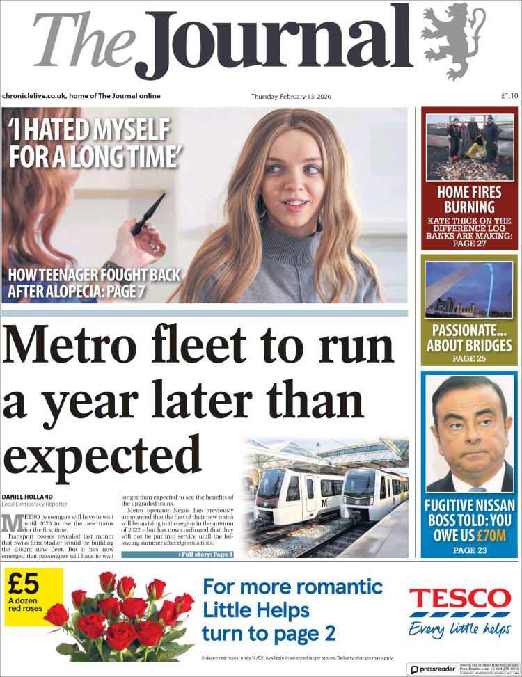 Portada de The Journal (Reino Unido)