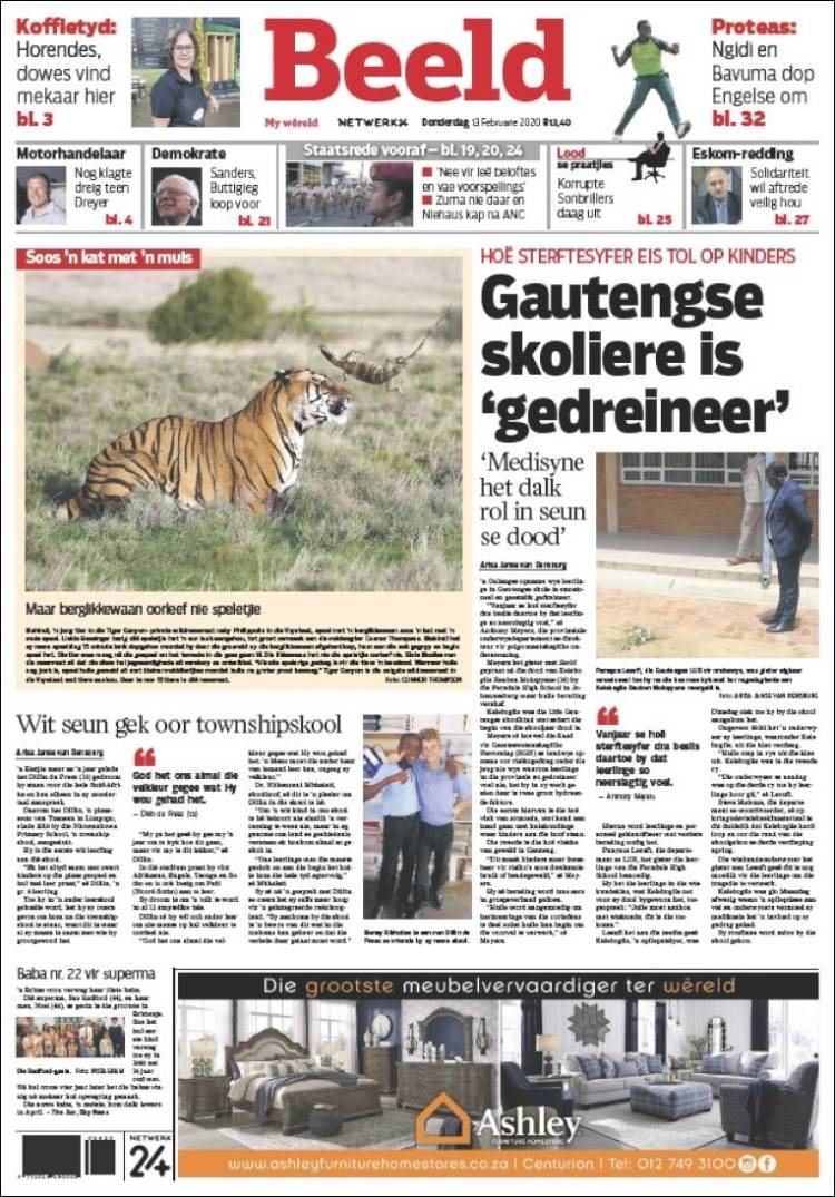 Portada de Beeld (Sud&aacute;frica)