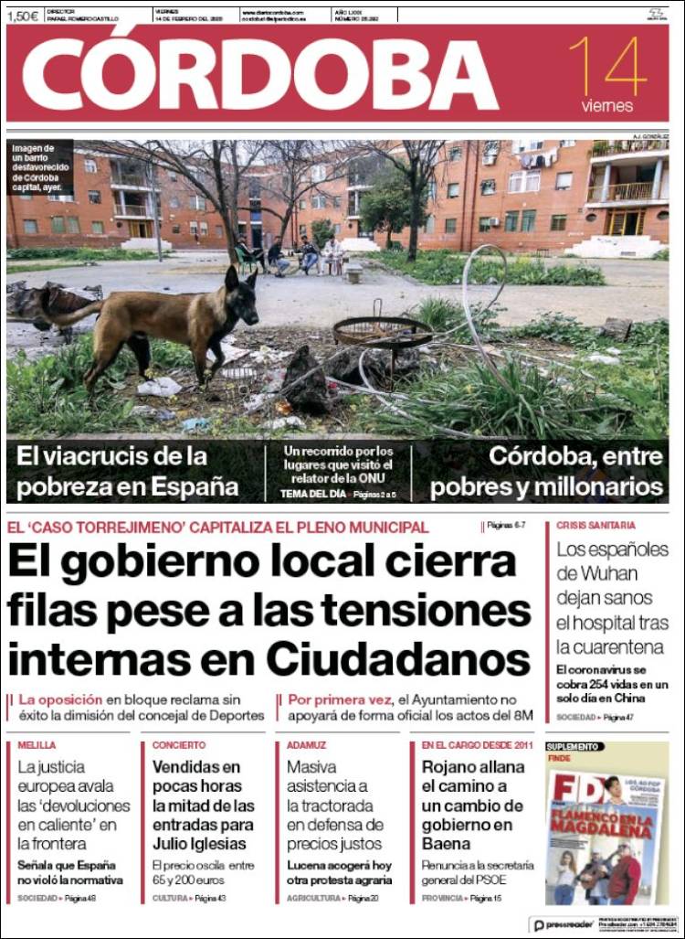 Portada de Diario de Córdoba (España)