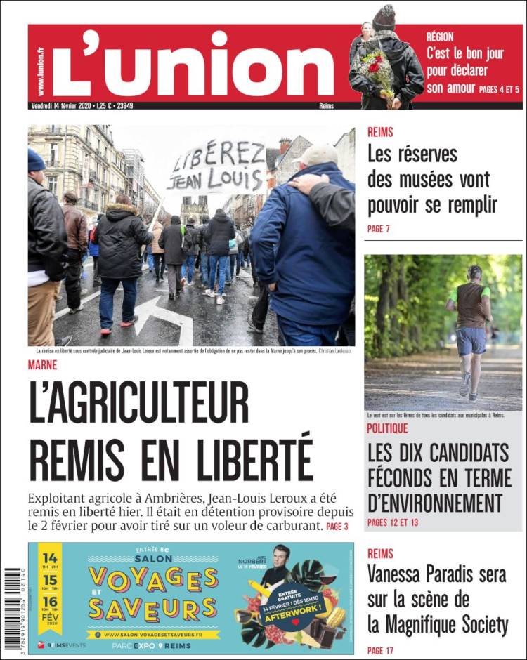 Portada de L'Union (Francia)