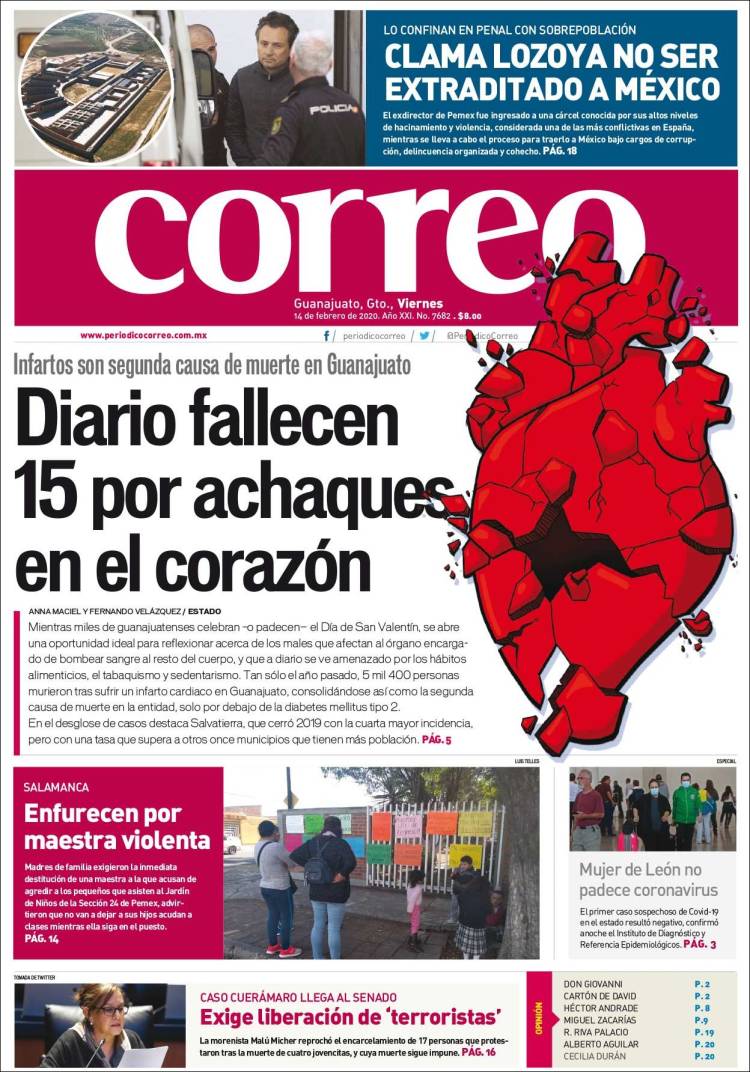 Portada de Correo - El diario del Estado de Guanajuato (México)