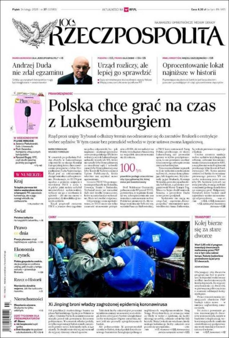 Portada de Rzeczpospolita (Polonia)