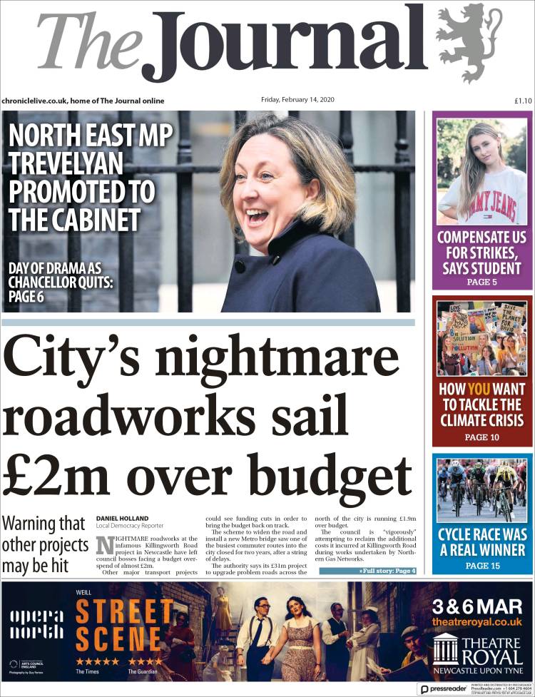 Portada de The Journal (Reino Unido)