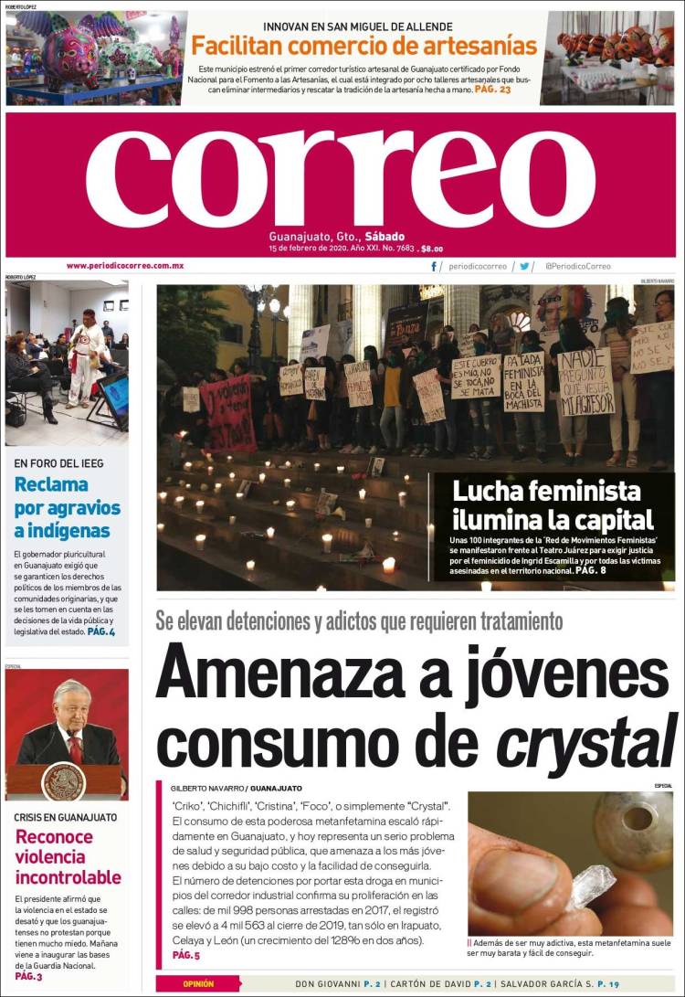 Portada de Correo - El diario del Estado de Guanajuato (México)