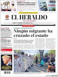 Portada de El Heraldo de Chiapas (México)