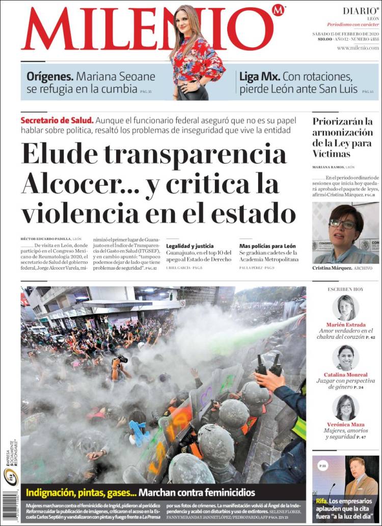 Portada de Milenio de León (México)