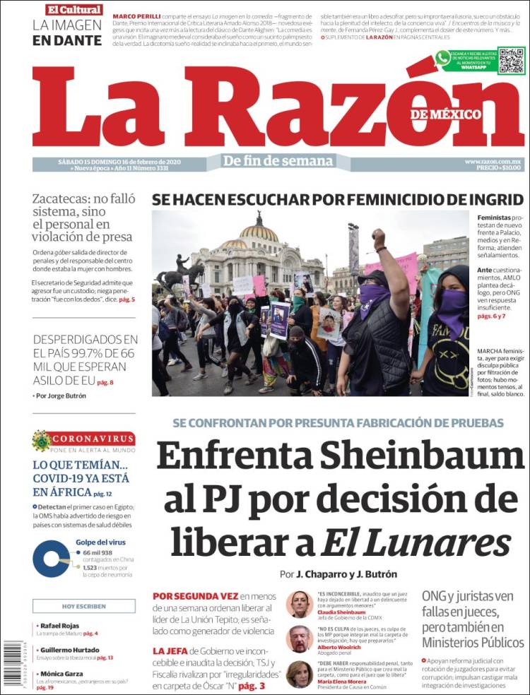 Portada de La Razón (México)