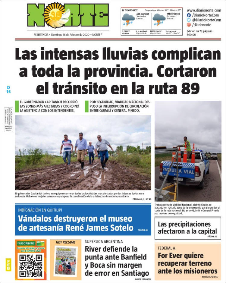Portada de Diario Norte (Argentina)