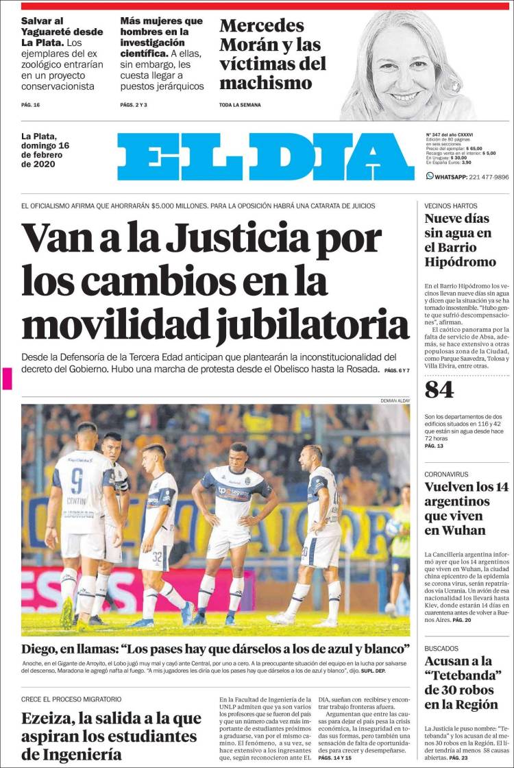 Portada de El Día de la Plata (Argentina)