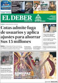 Portada de El Deber (Bolivia)
