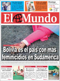 Portada de El Mundo (Bolivia)