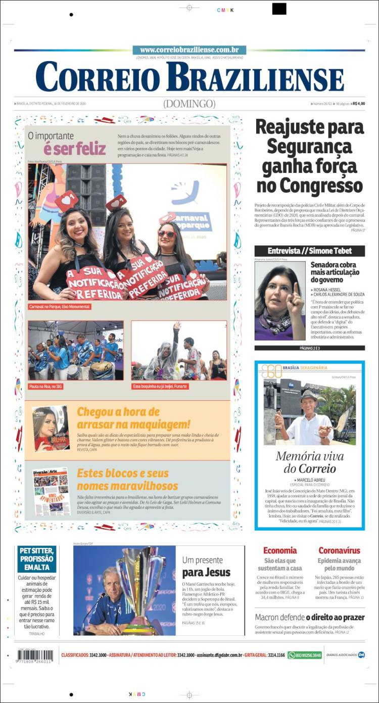Portada de Correio Braziliense (Brasil)