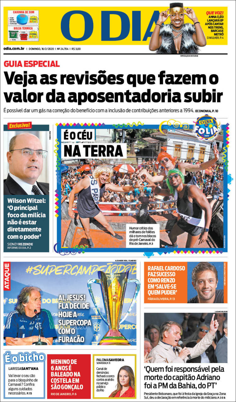 Portada de O Dia (Brasil)