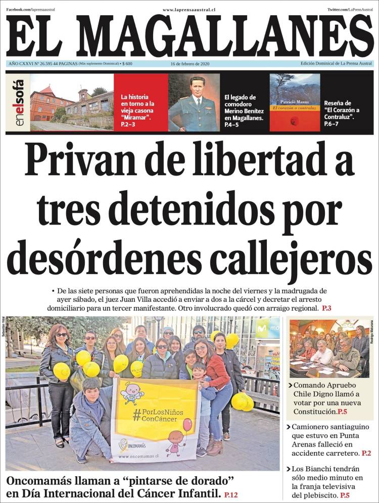 Portada de El Magallanes (Chile)