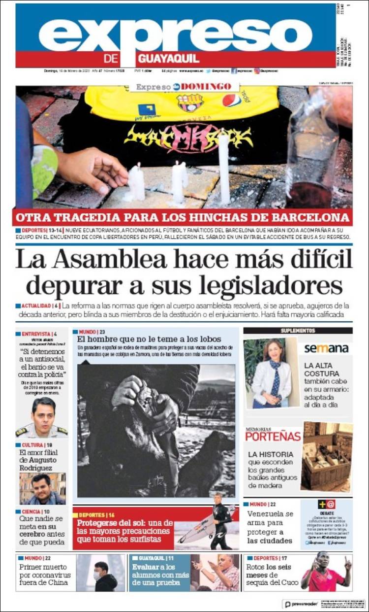 Portada de Expreso (Ecuador)