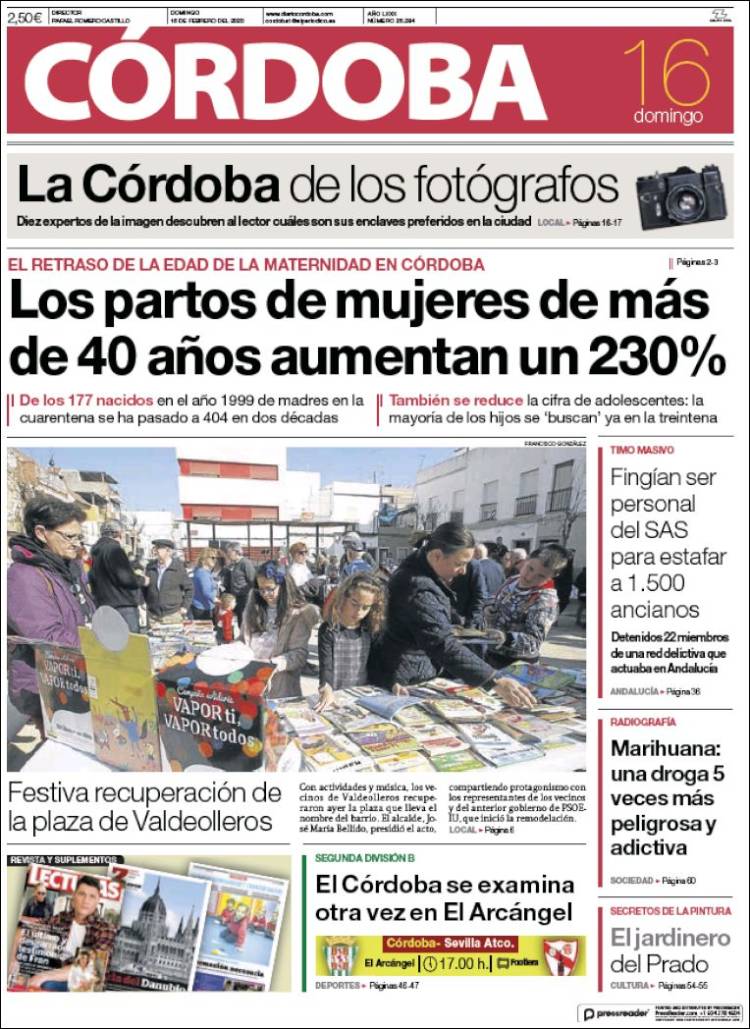 Portada de Diario de Córdoba (España)