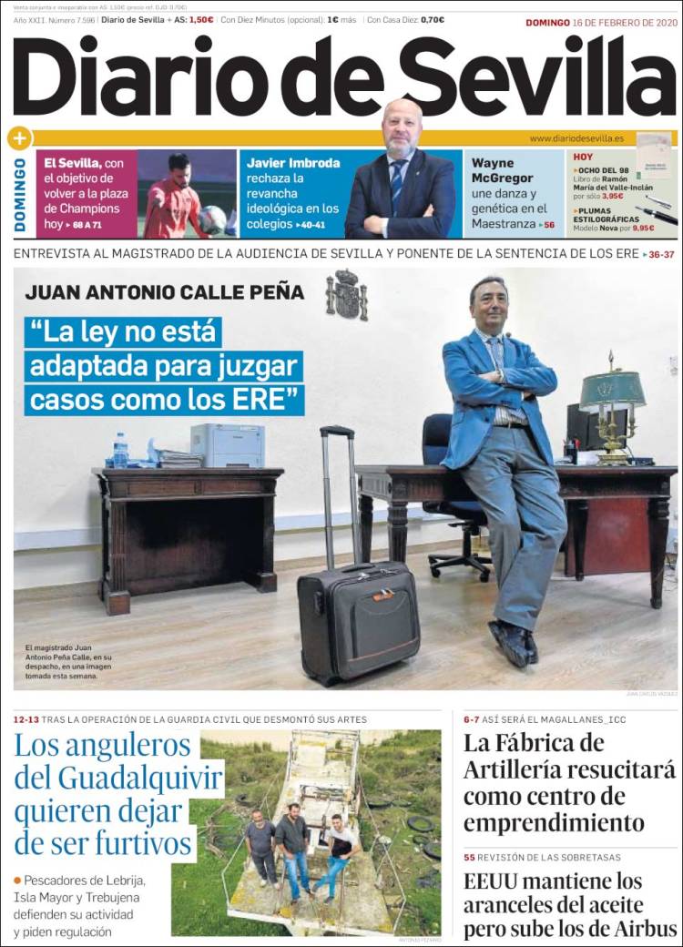 Portada de Diario de Sevilla (España)