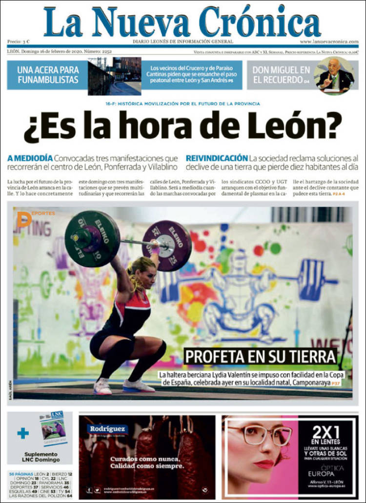 Portada de La Nueva Crónica (España)