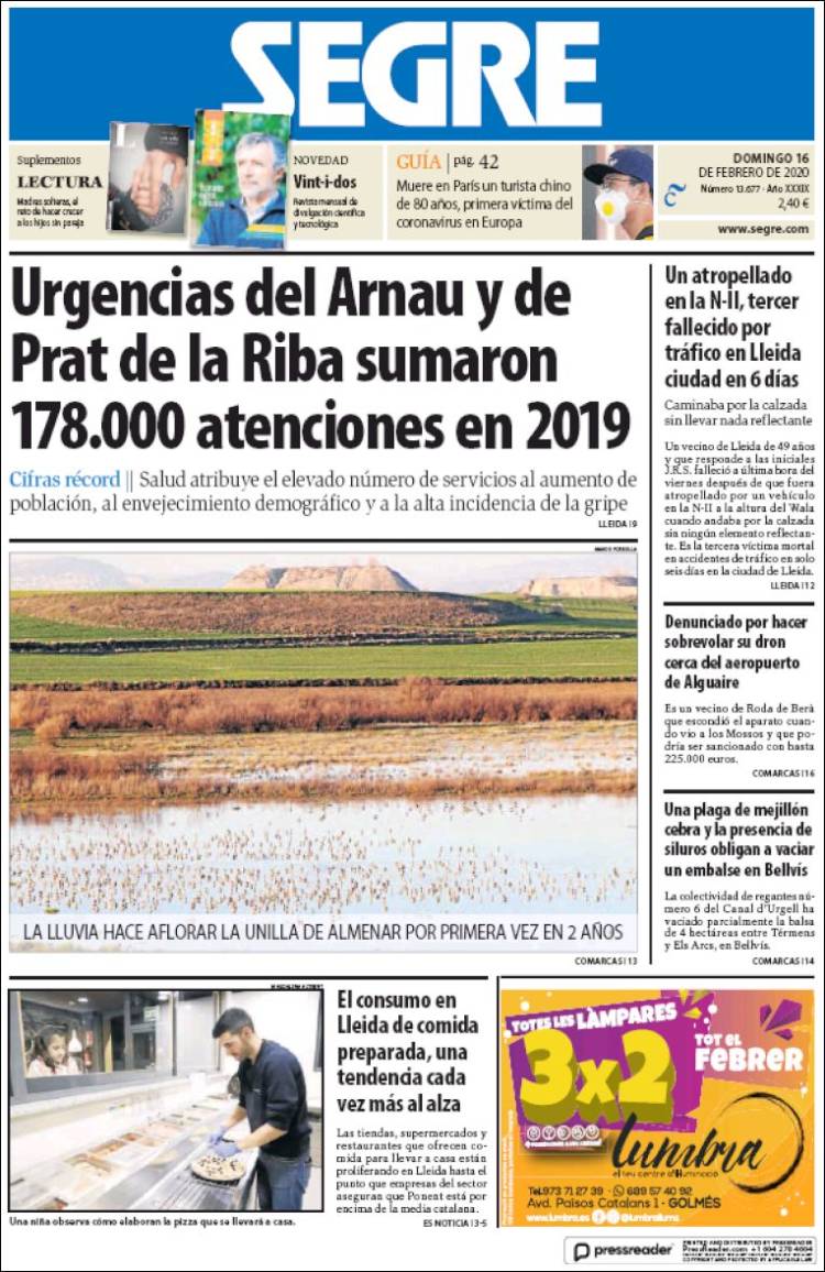 Portada de Segre  (España)