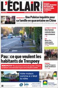 Portada de L'Eclair des Pyrénées (Francia)