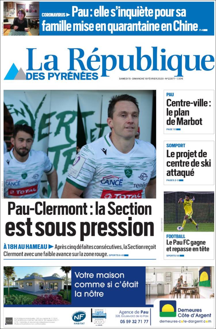 Portada de La République des Pyrénées (Francia)