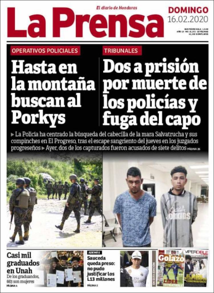 Portada de La Prensa (Honduras)