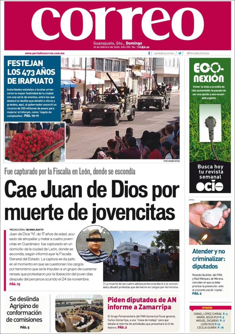 Portada de Correo - El diario del Estado de Guanajuato (México)