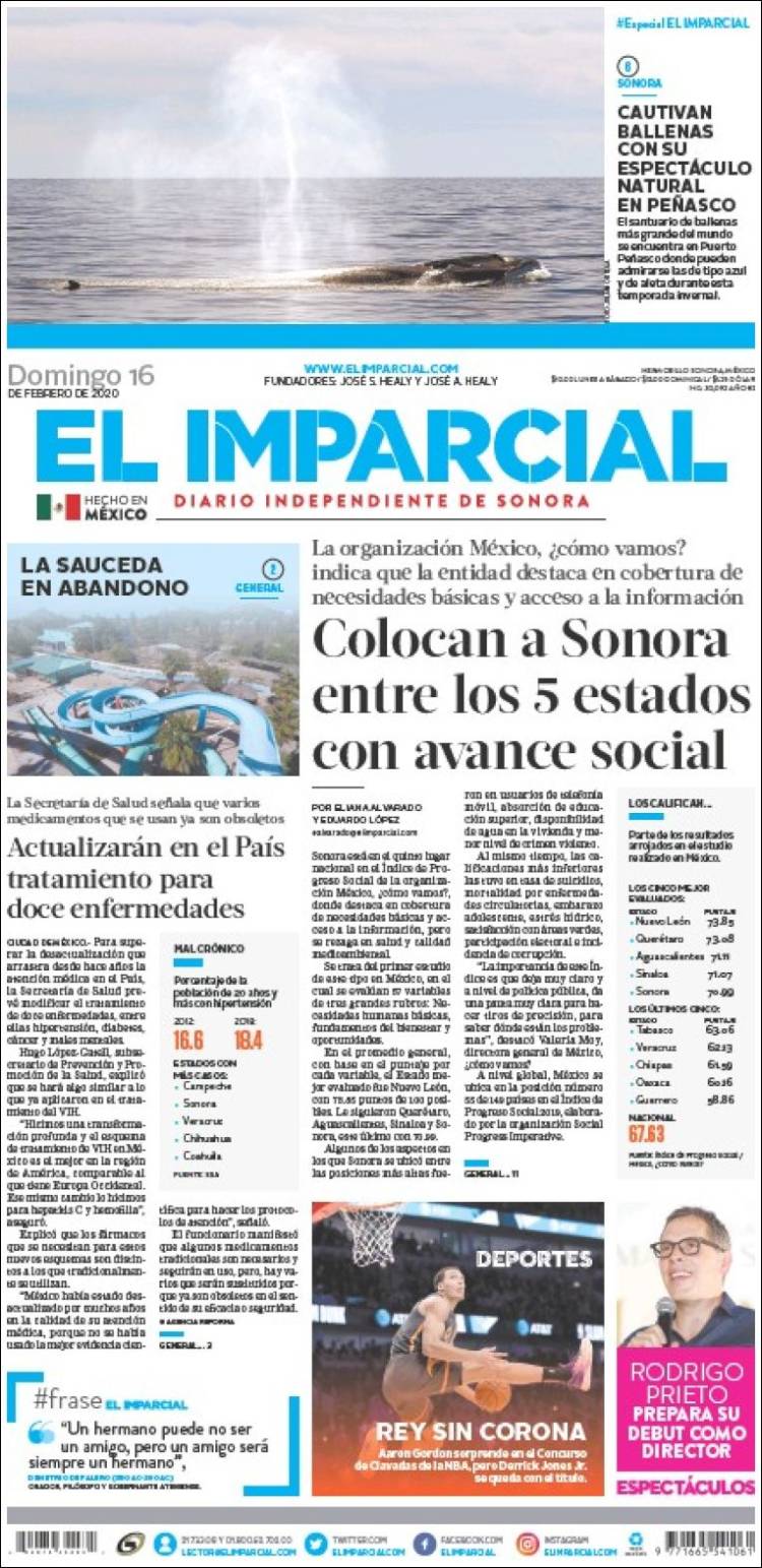 Portada de El Imparcial (México)