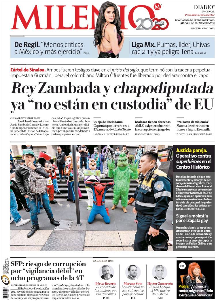 Portada de Milenio (México)