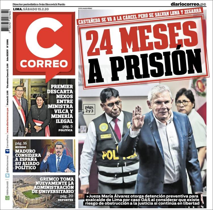 Portada de Diario Correo (Perú)