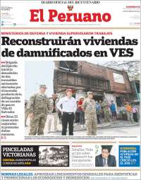 Portada de El Peruano (Perú)