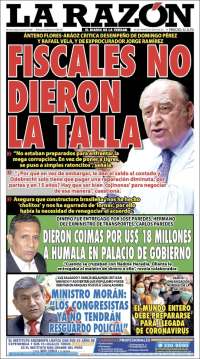 Portada de La Razón (Perú)