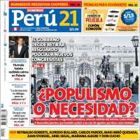 Portada de Perú 21 (Perú)