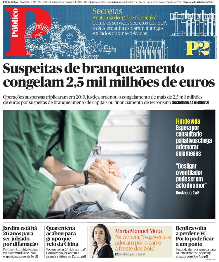 Portada de Público (Portugal)